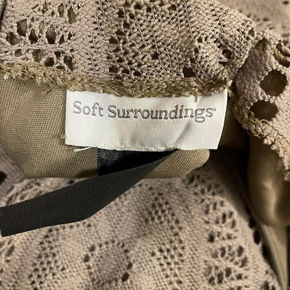 Soft Surroundings Crochet Like Hippie Boho Western Asymmetric Long Sleeve Tunic - Picture 6 of 7